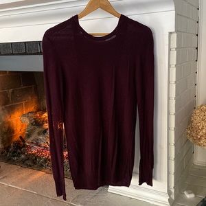 Aritzia Wilfred Free burgundy top